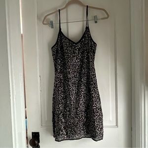 Forever 21 Sequin Slip Dress dark grey size medium NWT